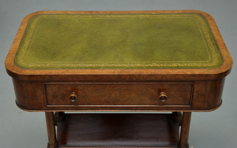 Victorian Burr-Walnut Side Table Book-Stand View VI
