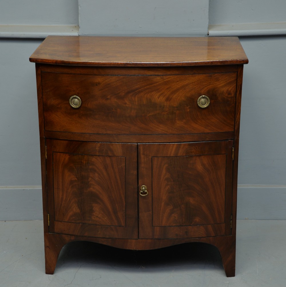Regency Mahogany Bow-Front Side Cabinet View IV