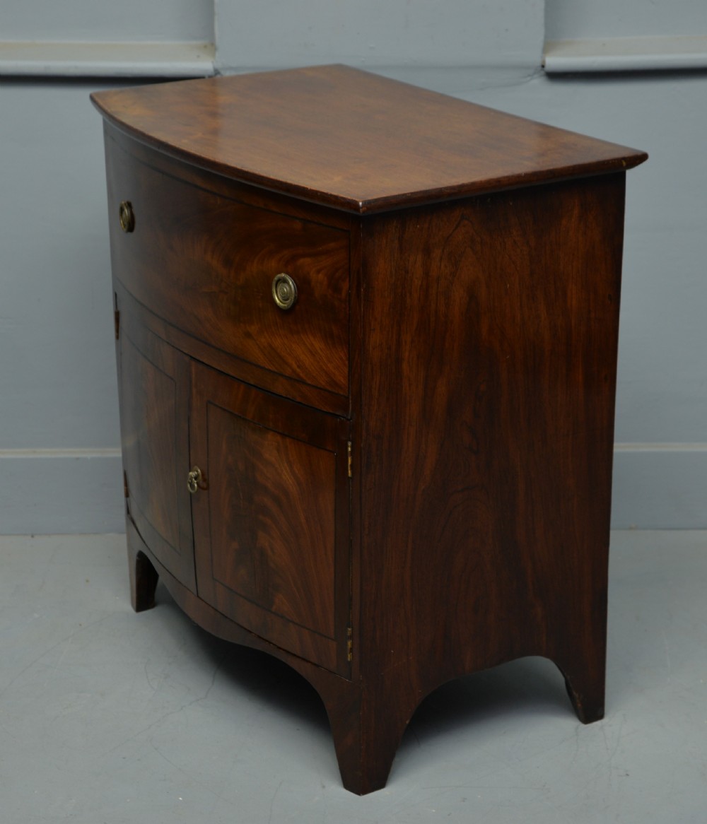 Regency Mahogany Bow-Front Side Cabinet View VI