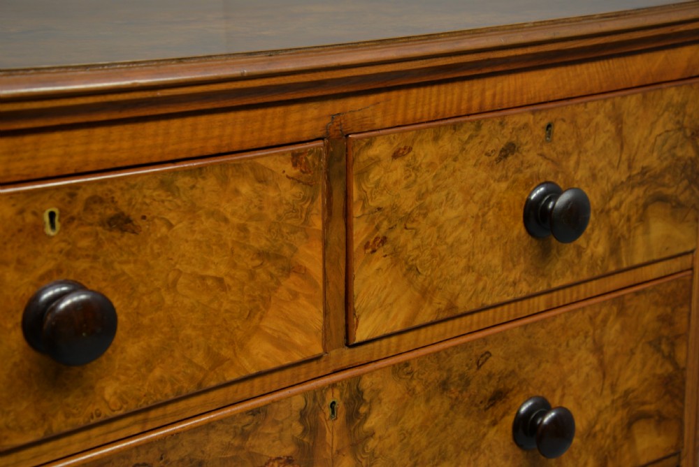 Handsome Victorian Burr-Walnut Chest Of Drawers View VIII