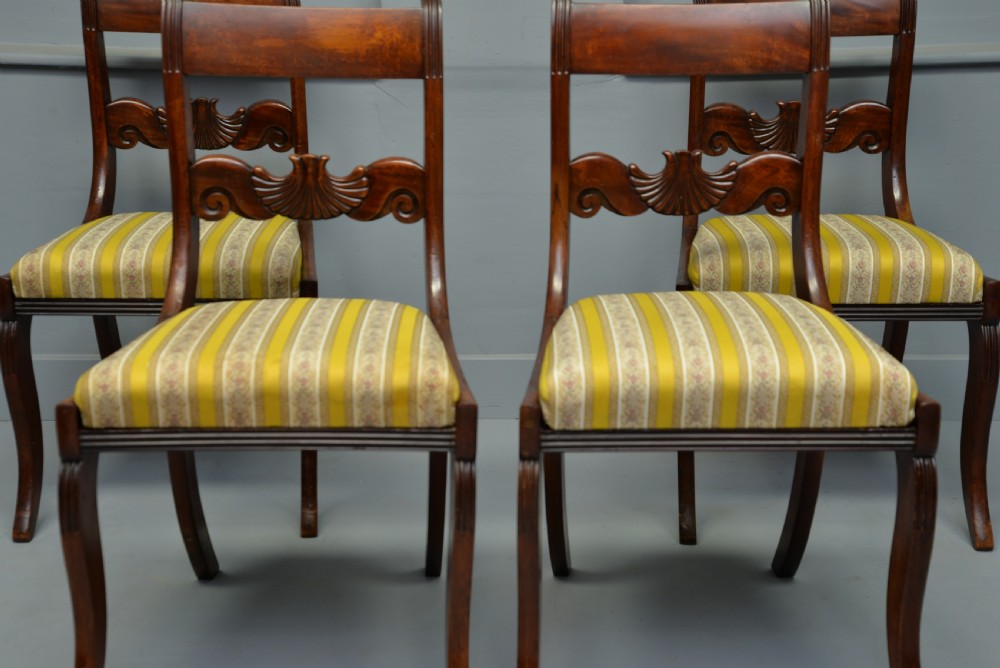 Regency Set Of Four Mahogany Dining Chairs View II