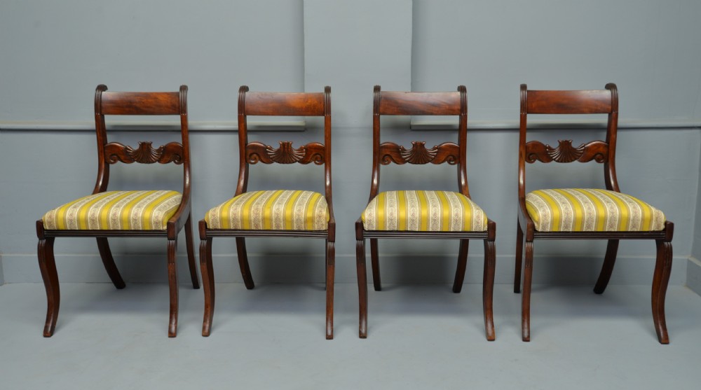 Regency Set Of Four Mahogany Dining Chairs View III