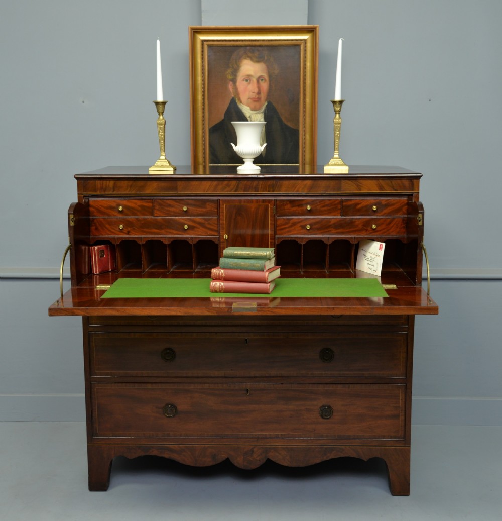 Fine George III Mahogany Secretaire Chest