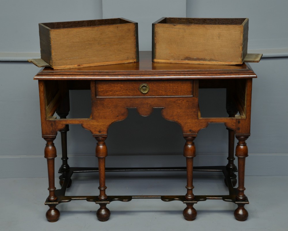 Antique William & Mary Oak Side Table View V