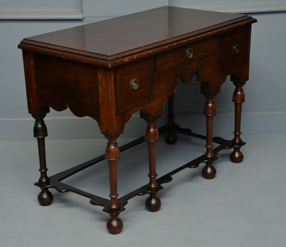 Antique William & Mary Oak Side Table View VI