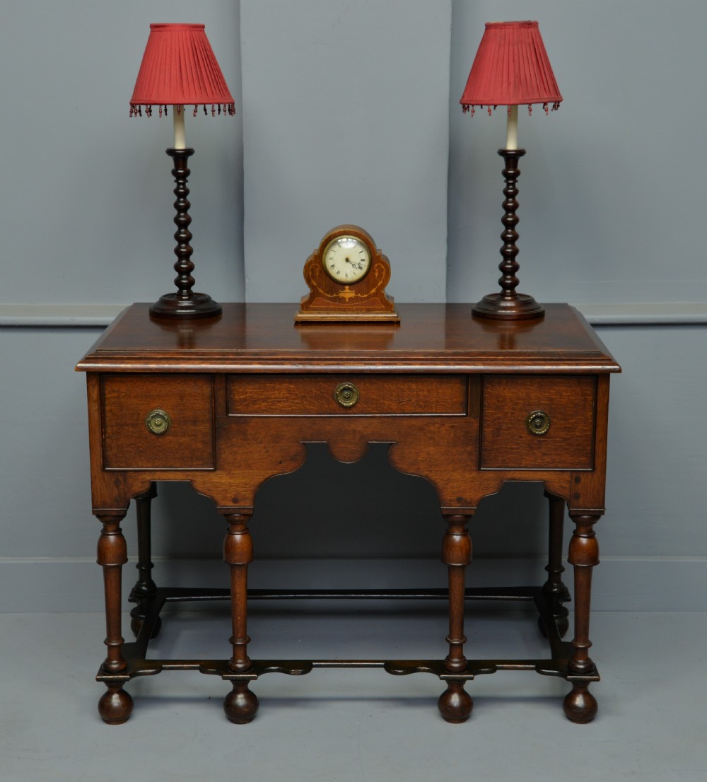 Antique William & Mary Oak Side Table View IX