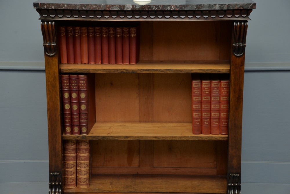 Fine William IV Rosewood Open Adjustable Bookcase View II