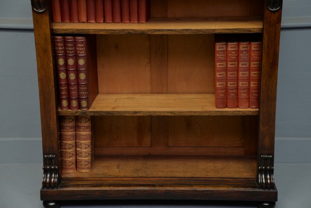 Fine William IV Rosewood Open Adjustable Bookcase View III