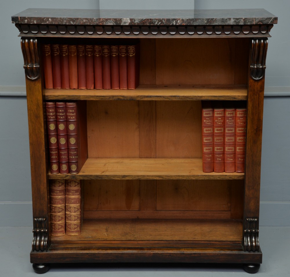 Fine William IV Rosewood Open Adjustable Bookcase View IV