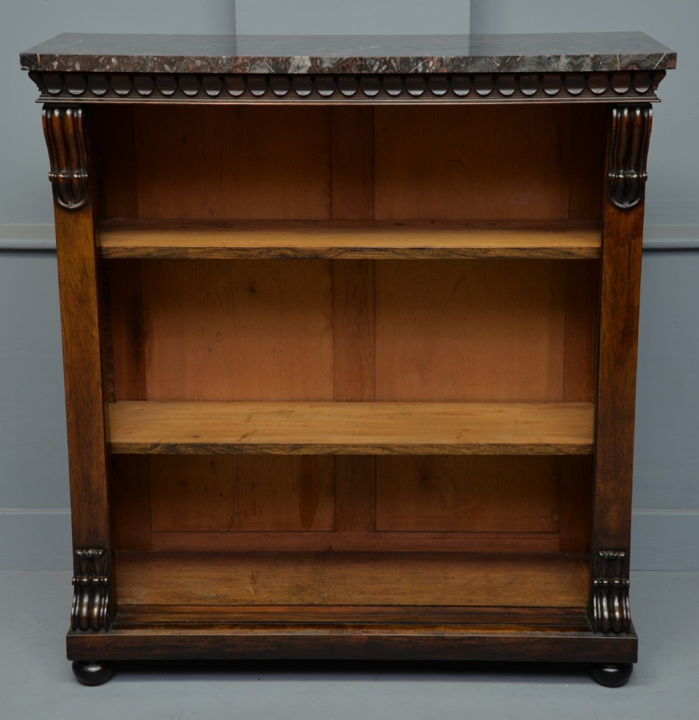 Fine William IV Rosewood Open Adjustable Bookcase View V