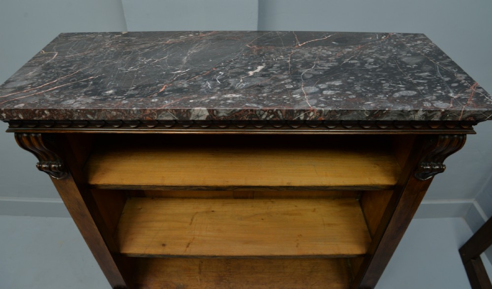 Fine William IV Rosewood Open Adjustable Bookcase View XI
