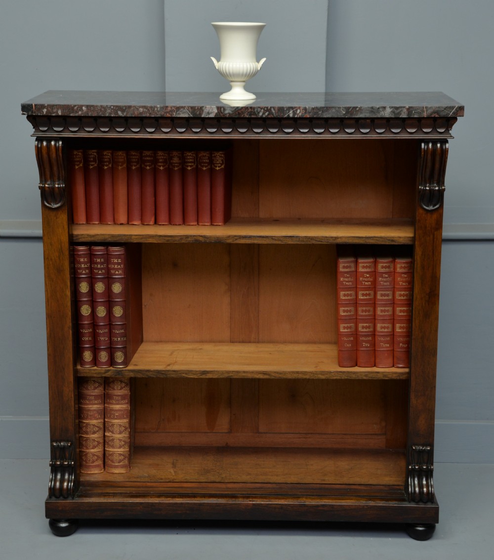 Fine William IV Rosewood Open Adjustable Bookcase View XII