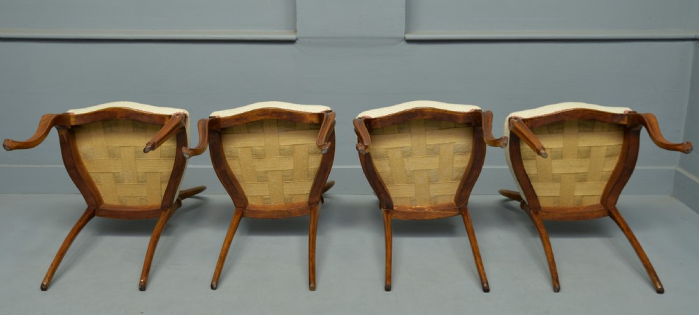 Victorian Set Of Four Walnut Balloon Back Dining Chairs John Taylor & Son View XI