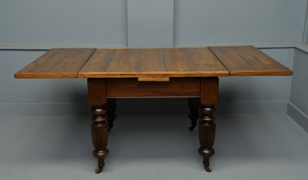 Victorian Mahogany & Pine Extending Dining Table Seats 8 View IV