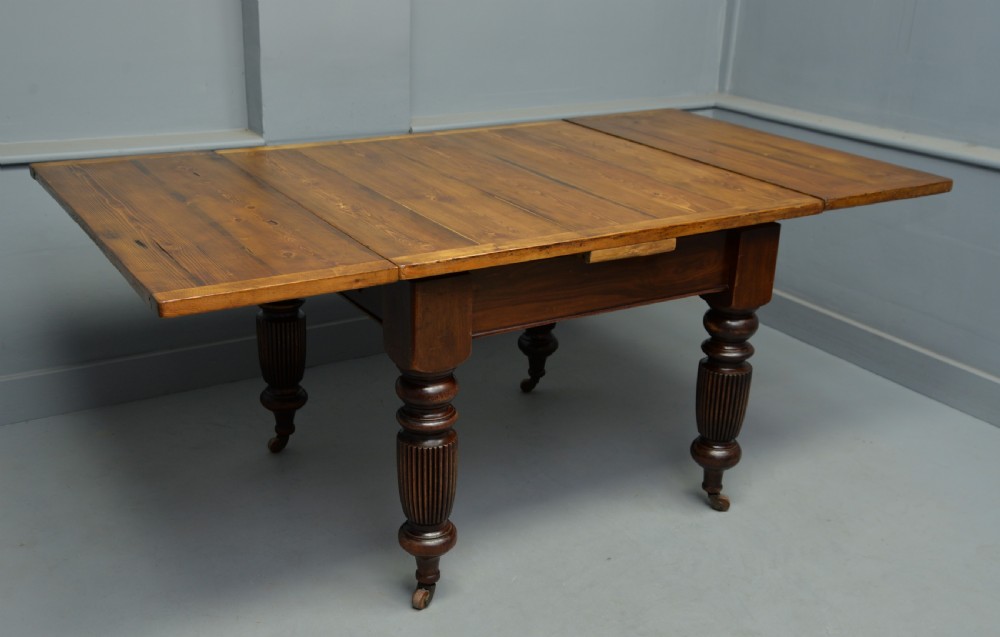 Victorian Mahogany & Pine Extending Dining Table Seats 8 View V