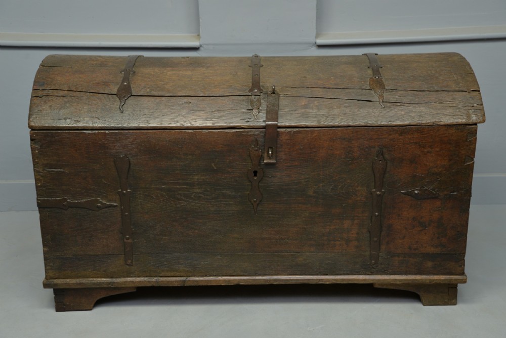 18th Century Oak Seaman`s Chest-Treasure Chest ! View II