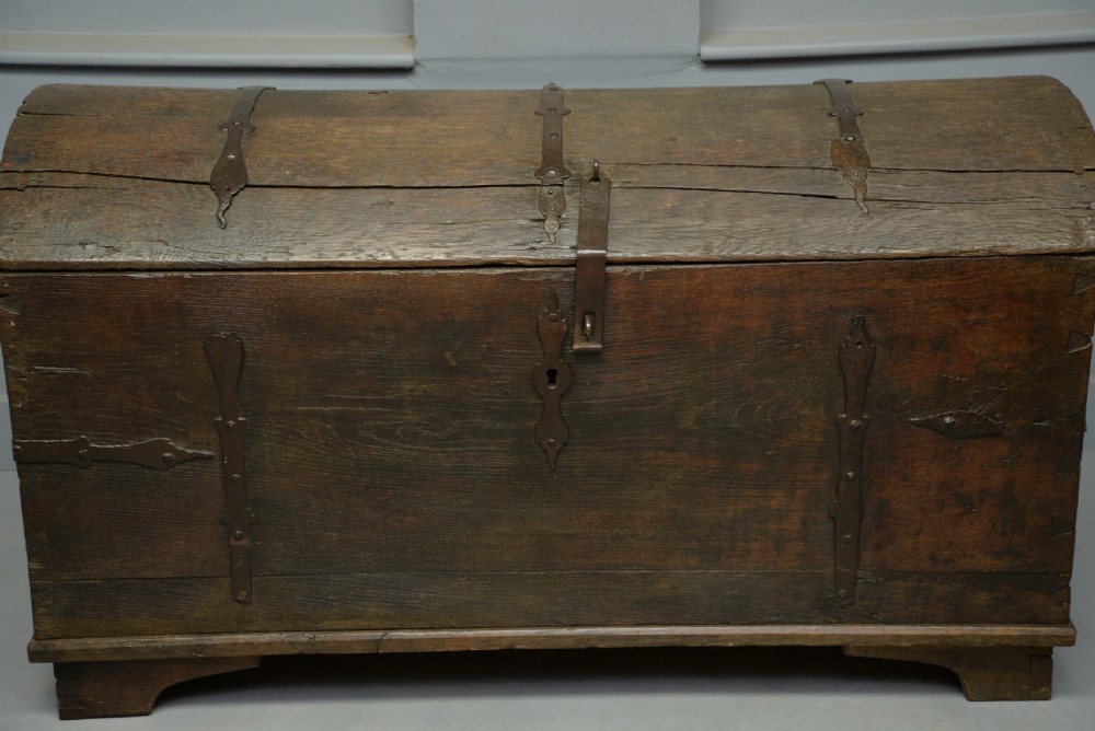 18th Century Oak Seaman`s Chest-Treasure Chest ! View III