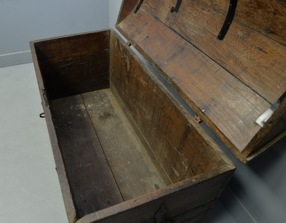 18th Century Oak Seaman`s Chest-Treasure Chest ! View VII