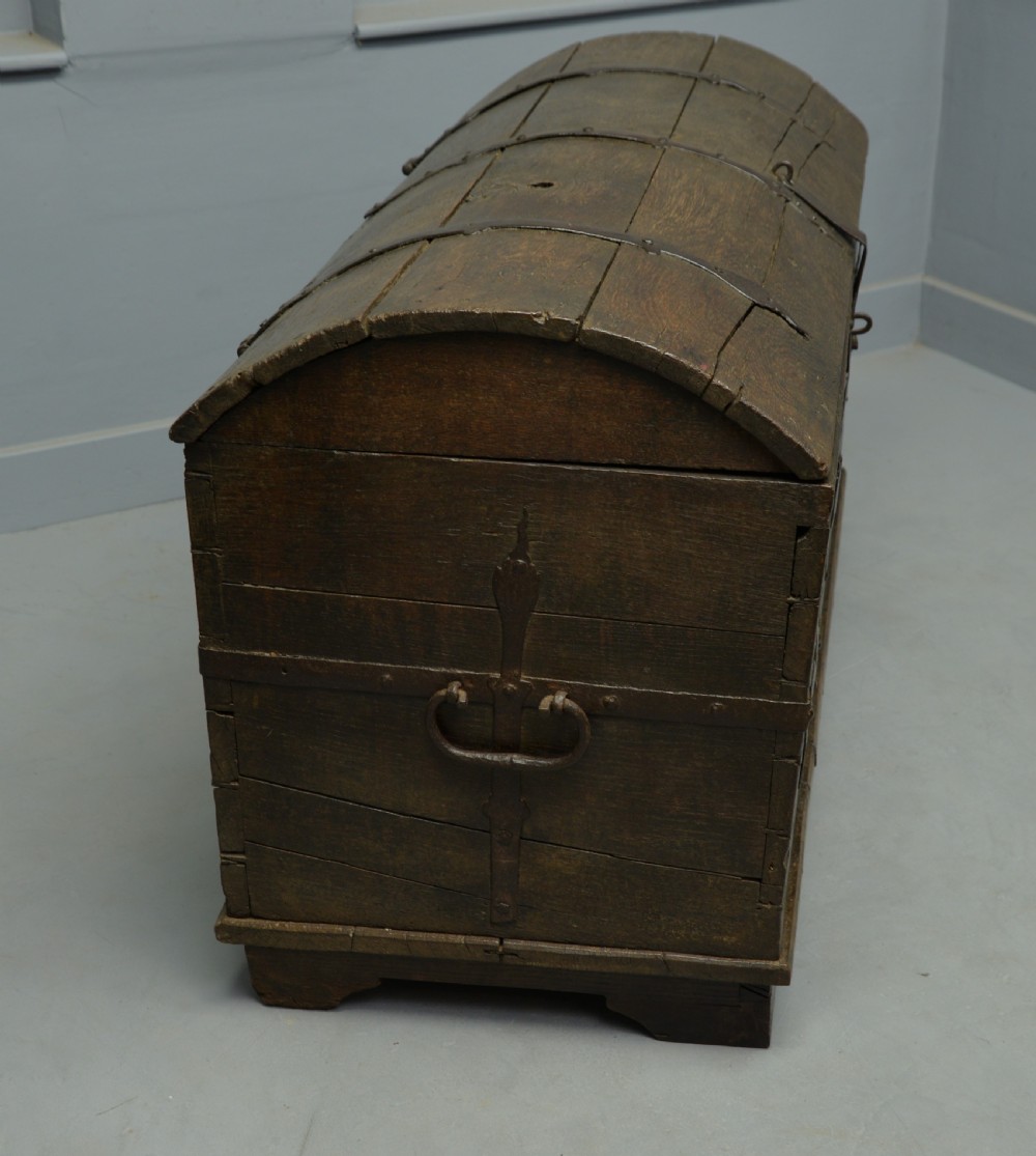 18th Century Oak Seaman`s Chest-Treasure Chest ! View VIII