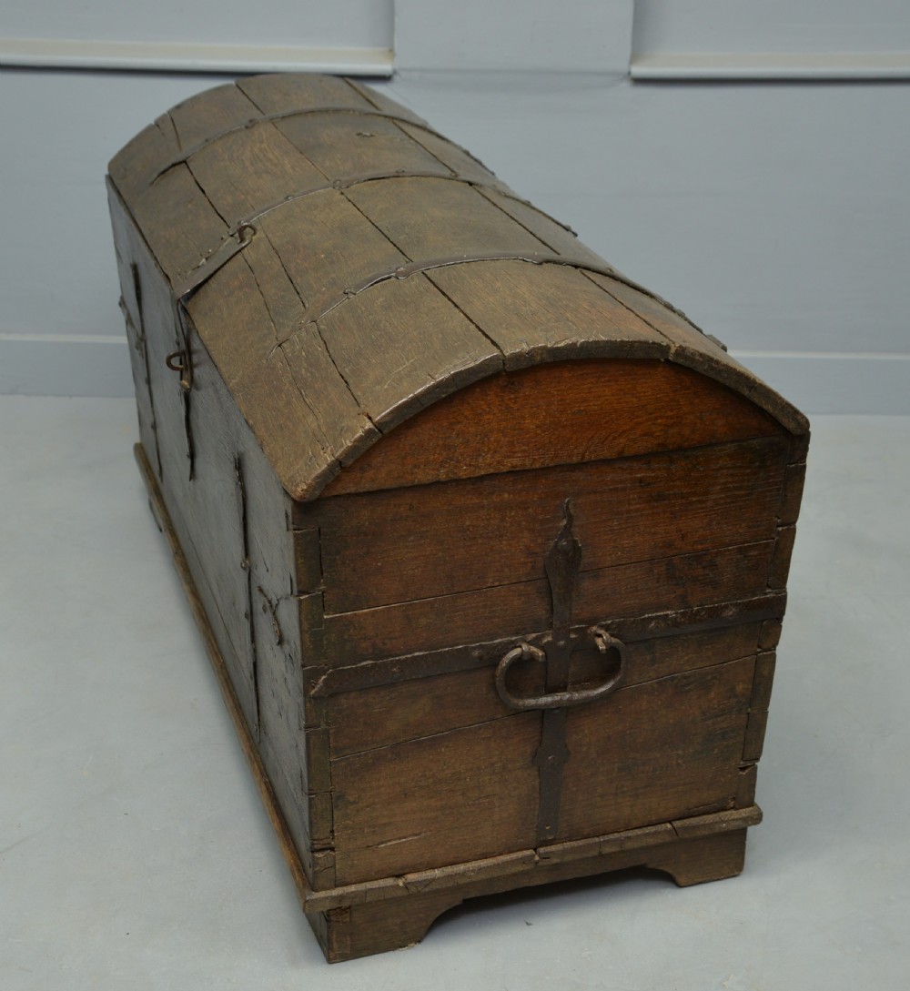 18th Century Oak Seaman`s Chest-Treasure Chest ! View IX