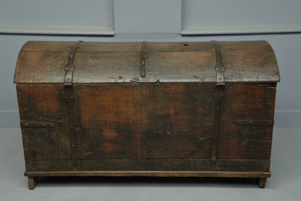 18th Century Oak Seaman`s Chest-Treasure Chest ! View X
