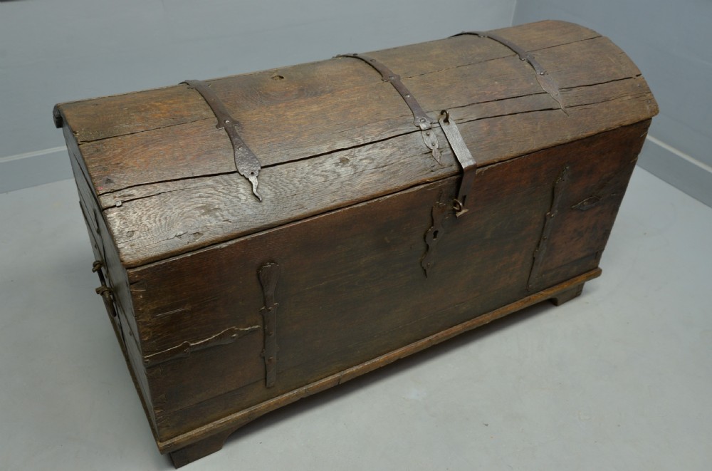 18th Century Oak Seaman`s Chest-Treasure Chest ! View XII