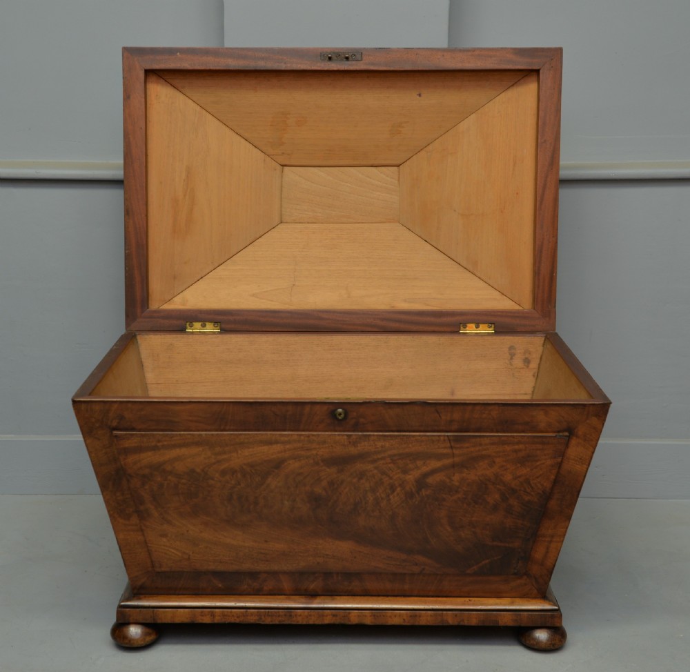 Large Regency Sarcophagus Mahogany Wine Cellarette View VIII