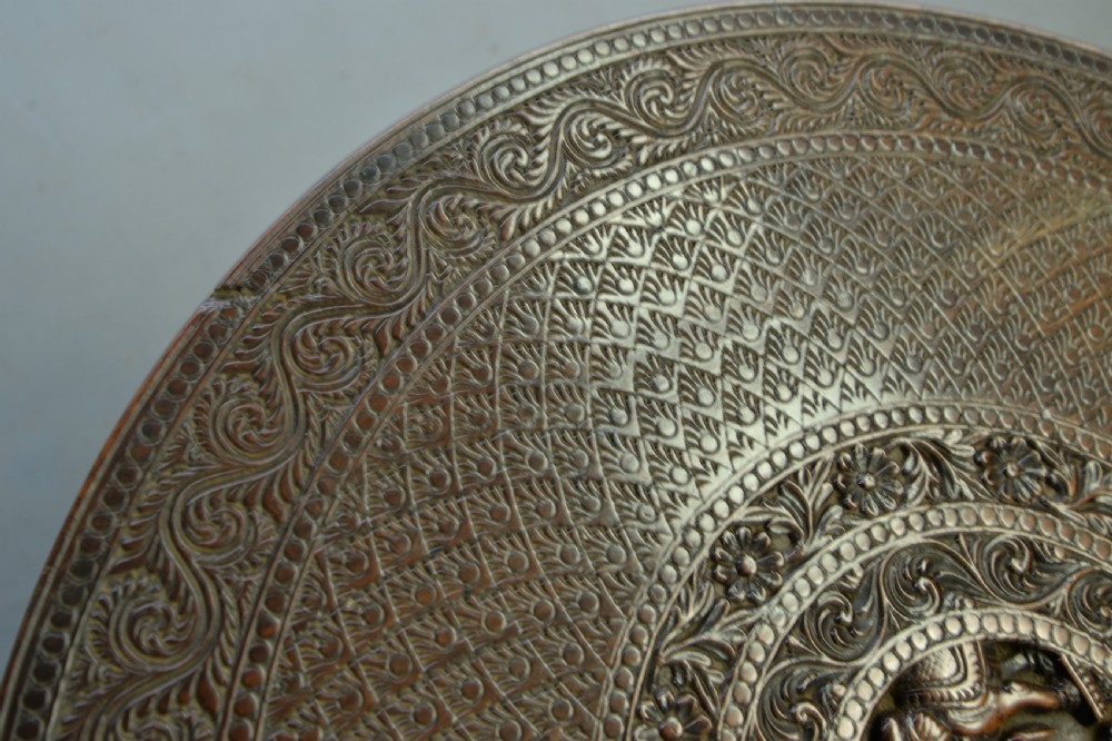 Indian Rosewood Carved Elephant`s Head Occasional Table View VIII