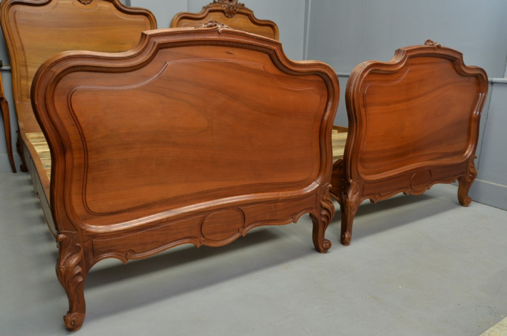 Pretty Pair Of French Rococo Walnut Single Beds View X