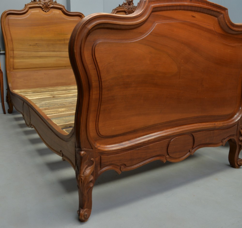 Pretty Pair Of French Rococo Walnut Single Beds View XV