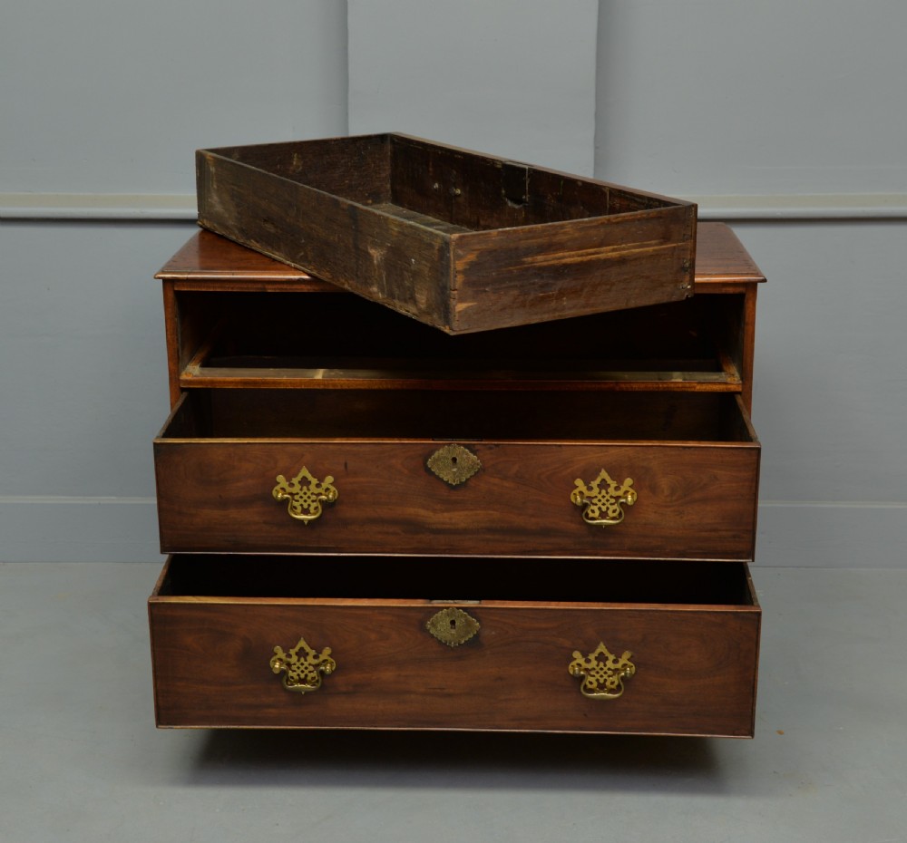 Charming Georgian Mahogany Chest Of Drawers View III