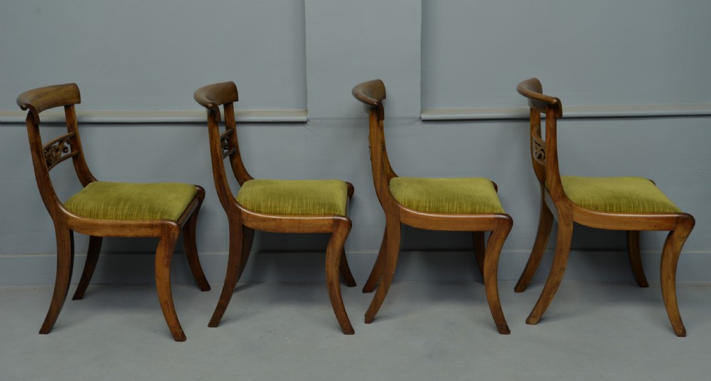 Elegant Set Of Six Regency Mahogany Dining Chairs View VII