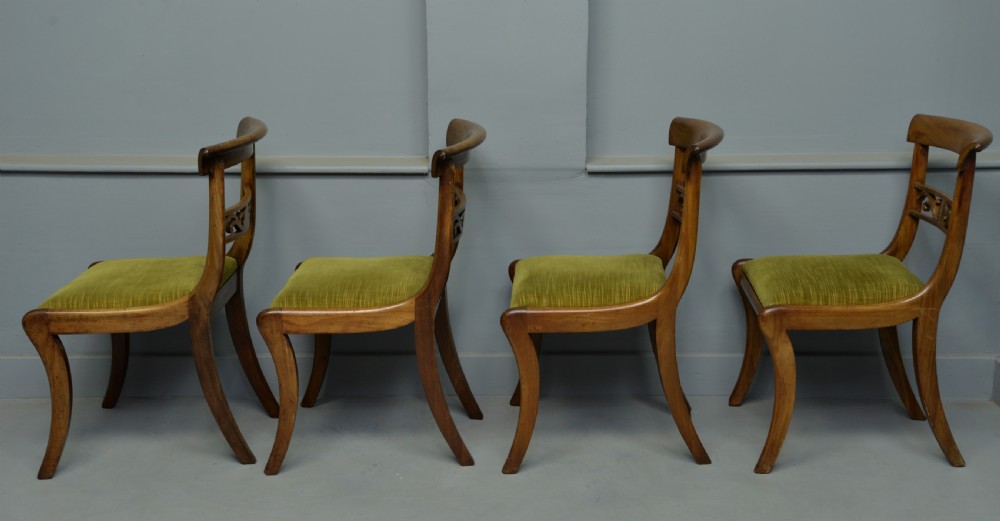 Elegant Set Of Six Regency Mahogany Dining Chairs View IX