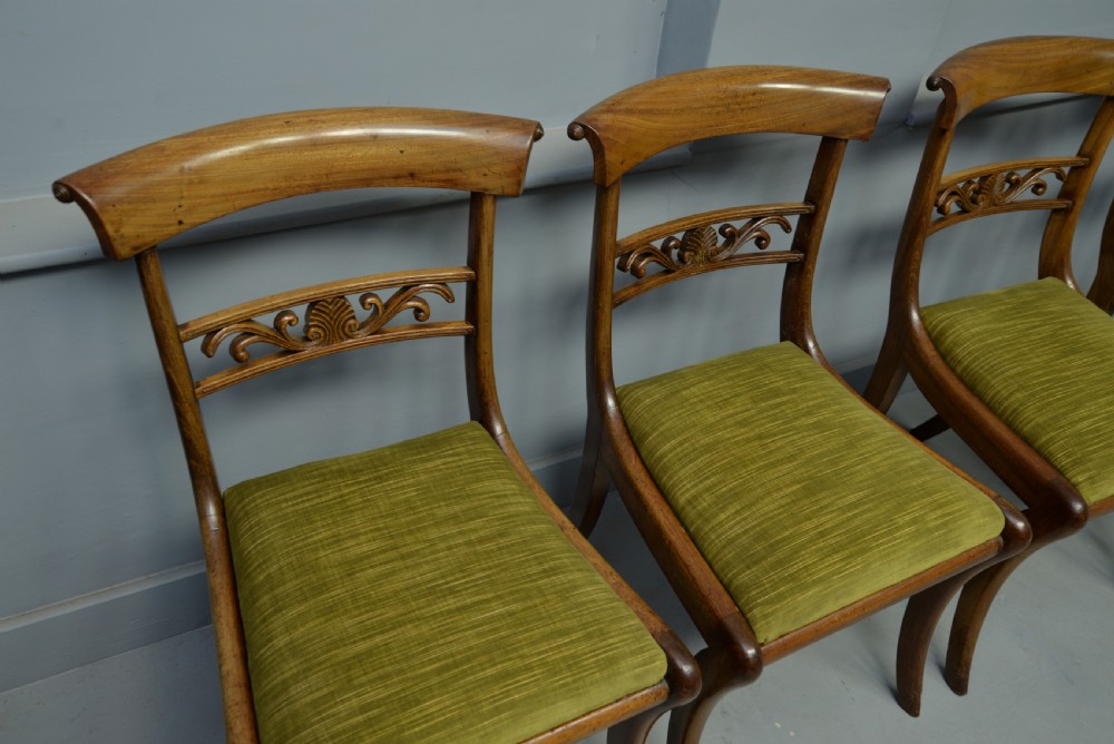 Elegant Set Of Six Regency Mahogany Dining Chairs View X