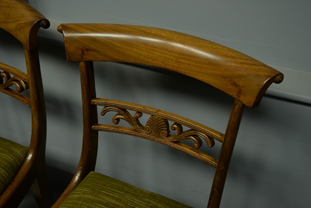 Elegant Set Of Six Regency Mahogany Dining Chairs View XI
