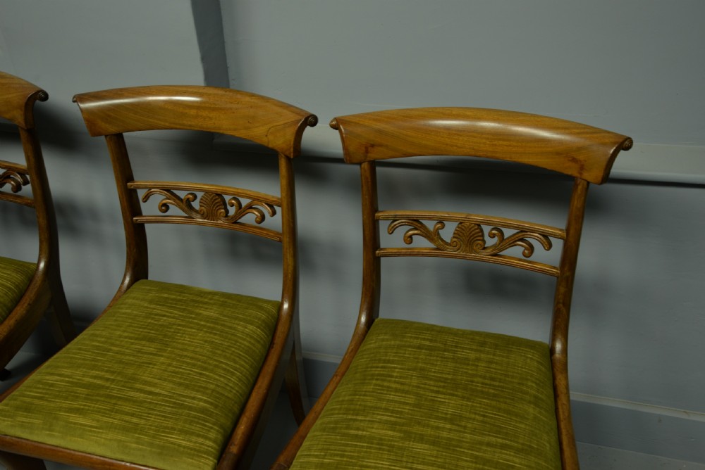 Elegant Set Of Six Regency Mahogany Dining Chairs View XII