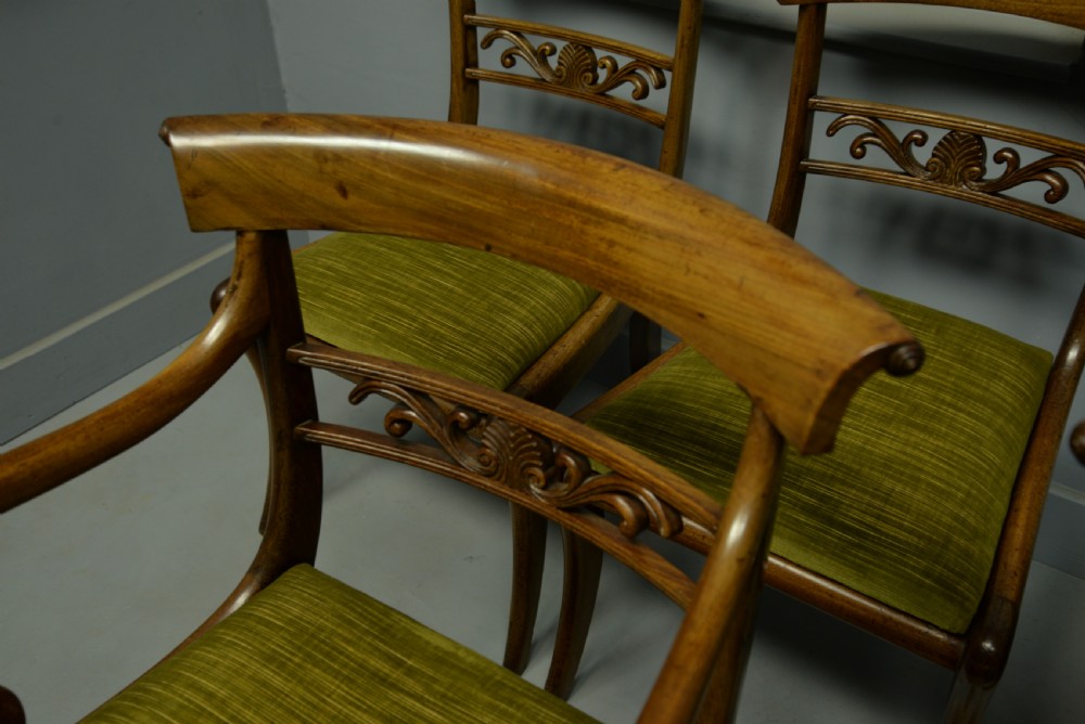 Elegant Set Of Six Regency Mahogany Dining Chairs View XIV