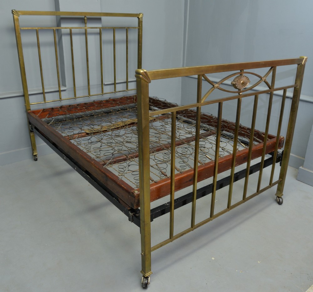 1920s Staples & Co All Brass Double Bed- Completely Original