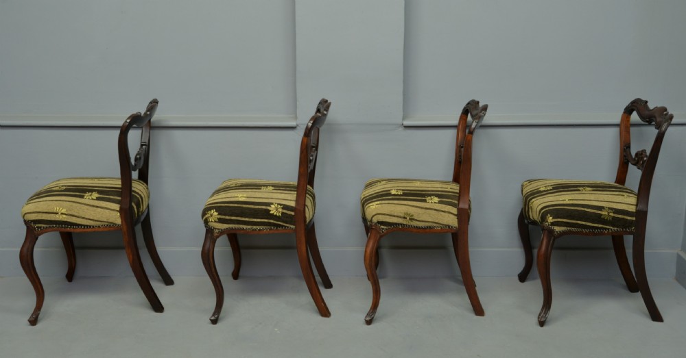Superb Victorian Set Of Four Rosewood Dining Chairs View VI