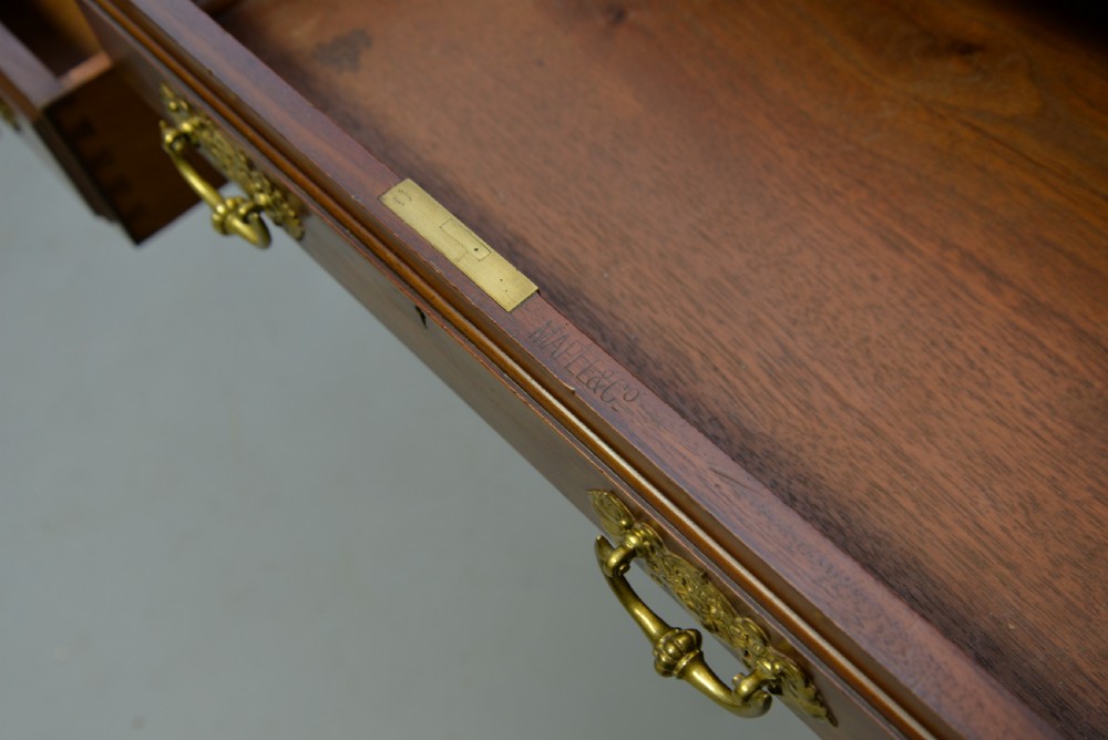Victorian Maple & Co Mahogany Pedestal Desk  View VI