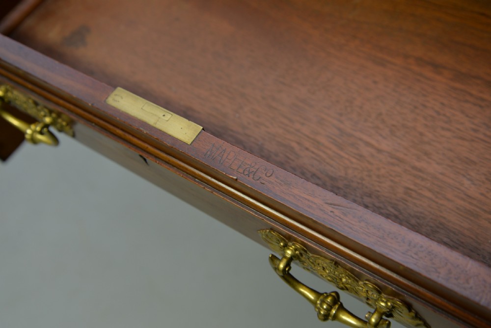 Victorian Maple & Co Mahogany Pedestal Desk  View VII