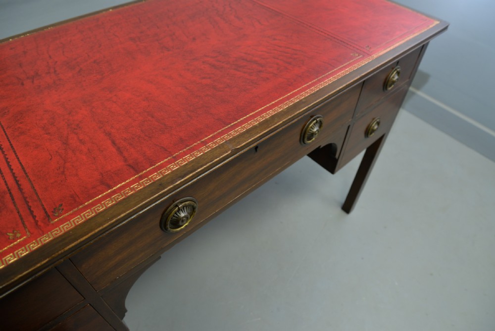 Edwardian Waring & Gillows Mahogany Desk Writing Table View VII