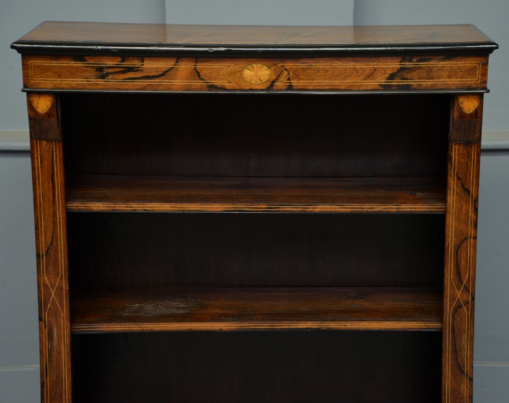 Victorian Rosewood Open Bookcase View II