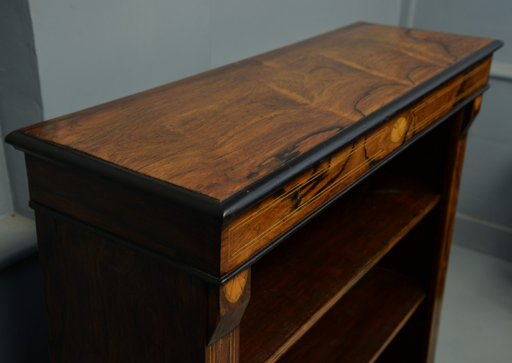 Victorian Rosewood Open Bookcase View VI