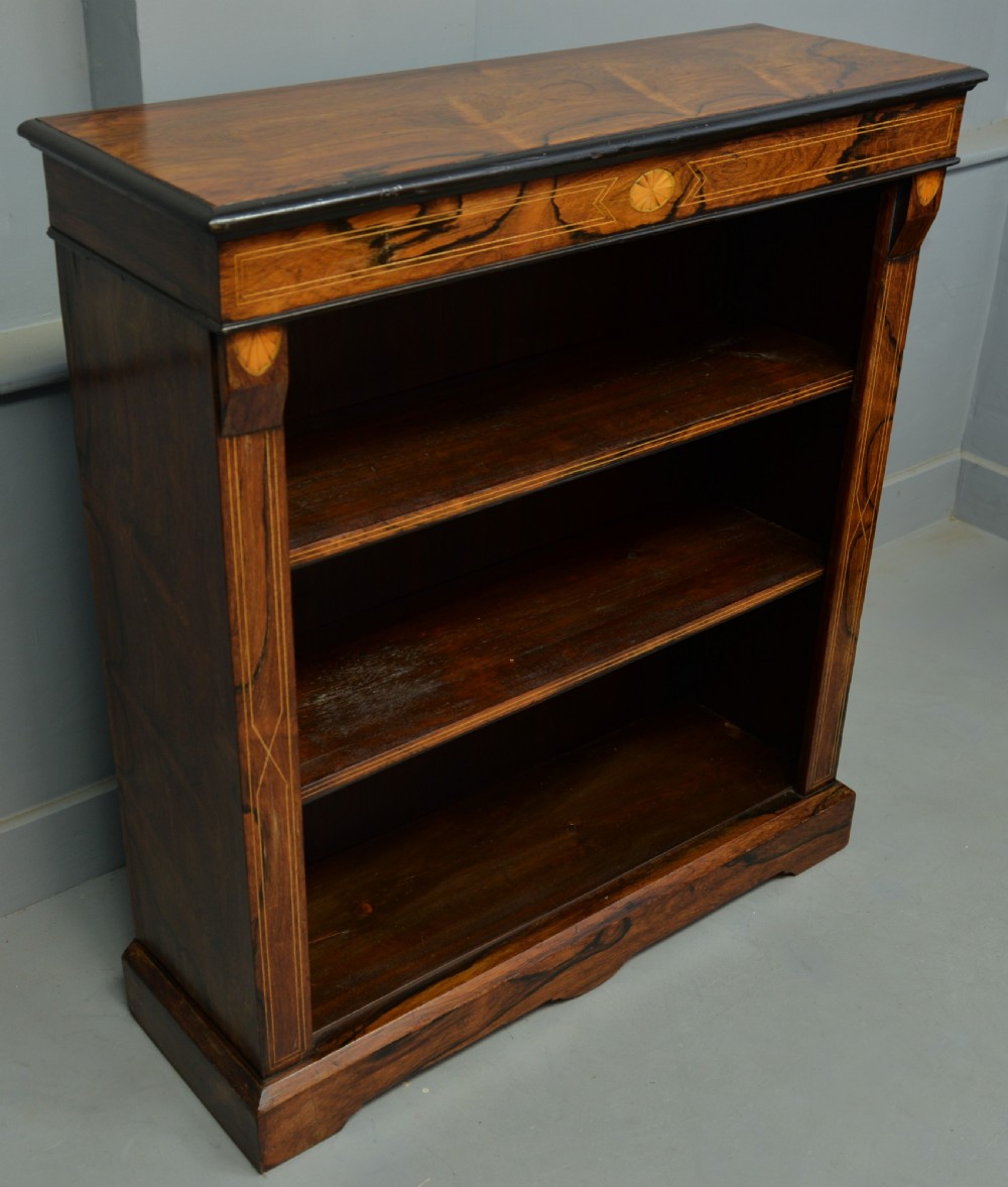 Victorian Rosewood Open Bookcase View VII