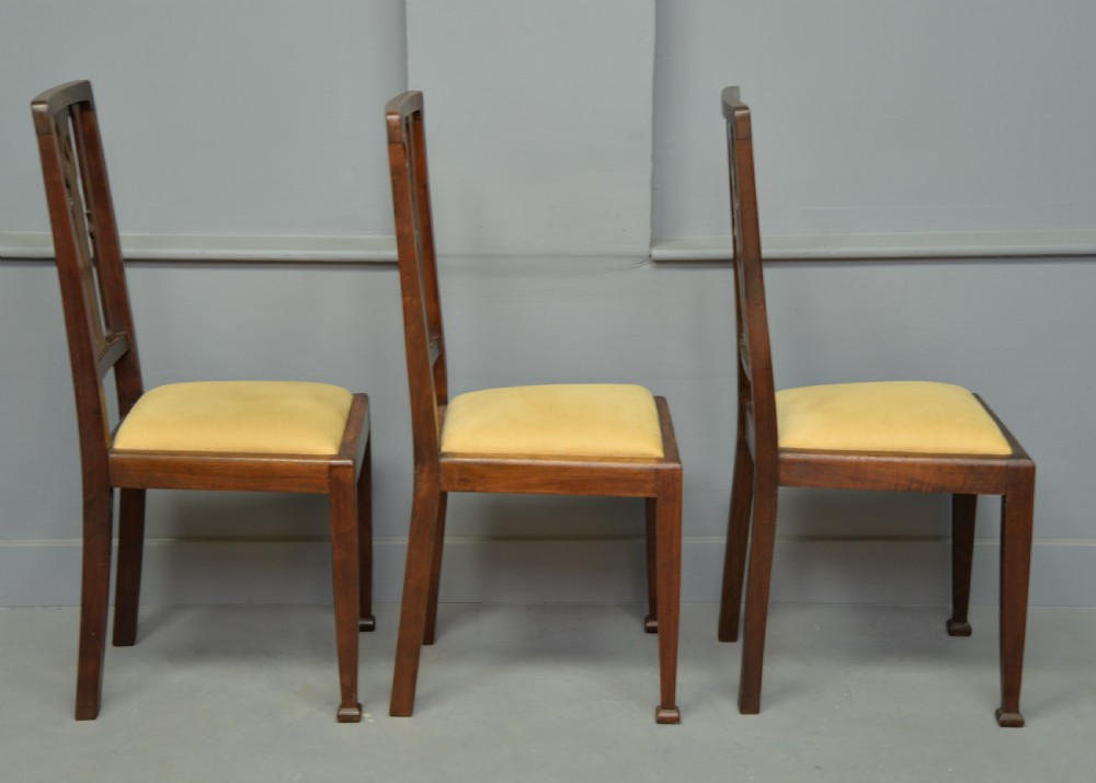 Edwardian Arts & Crafts Set Of Six Mahogany Dining Chairs View IV