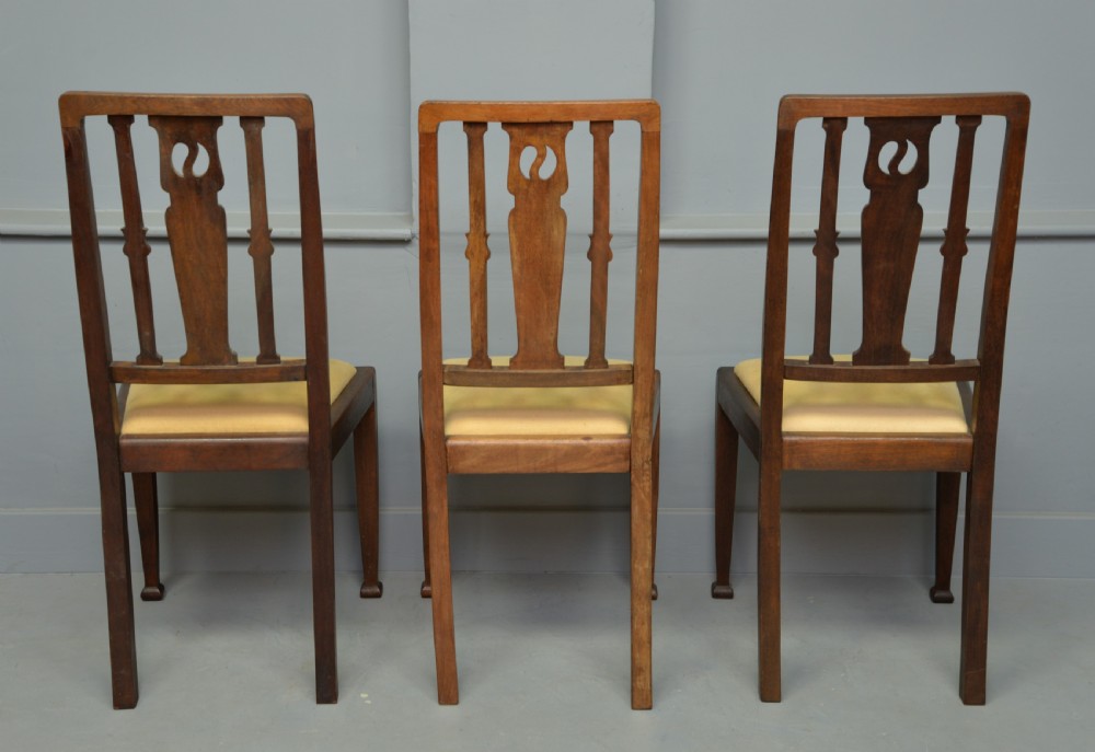 Edwardian Arts & Crafts Set Of Six Mahogany Dining Chairs View IX