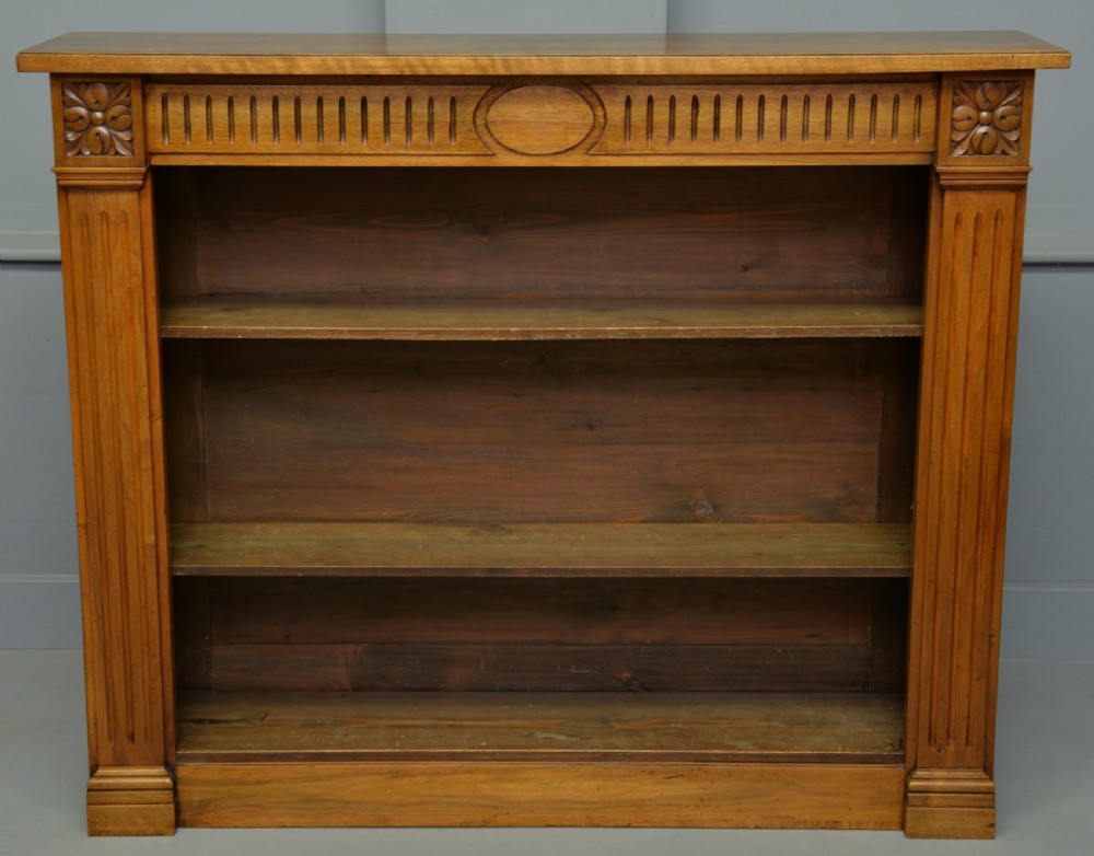 Victorian Walnut Open Adjustable Bookcase View II