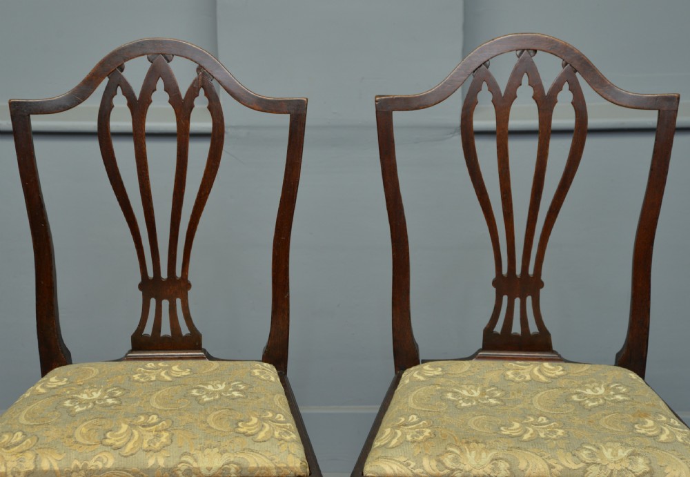 Pair Of Georgian Hepplewhite Shield-Back Mahogany Chairs View III