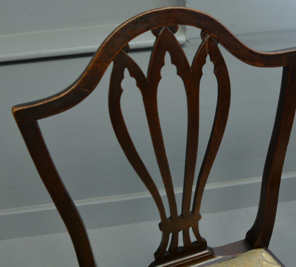 Pair Of Georgian Hepplewhite Shield-Back Mahogany Chairs View XI